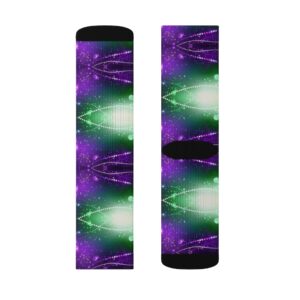 Mardi Gras Lights and Beads Sublimation Socks