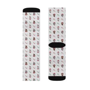 French Bulldog Christmas Holiday Socks – Sublimation Socks