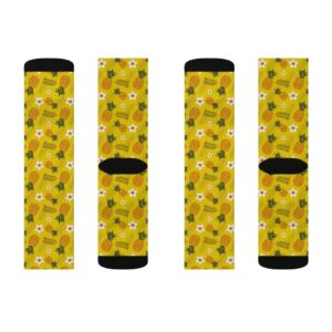 Pineapple Socks – Pineapple Lover Gift – Loves Pineapples – Cute Pineapple Gift – Hawaiian Socks – Sublimation Socks