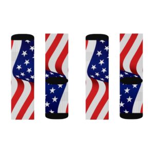 American Socks – Patriotic Socks – Red White and Blue Socks – Sublimation Socks