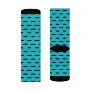 Cute Blue Bat Halloween Socks – Sublimation Socks
