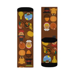 Thanksgiving Turkey Fun Socks – Sublimation Socks