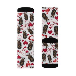 Valentine’s Day Dachshund Socks – Mini Dachshund Socks – Dog Socks – Pup Socks – Love My Doxie – Doxie Lover Gift