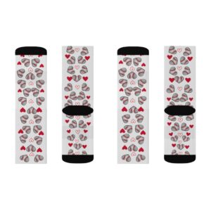 Baseball Valentine’s Day Socks – Valentine’s Day Gift for Baseball Player – Gift for him or her – Baseball Lover Gift