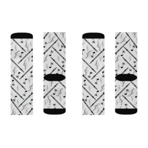 Clarinet Music Socks – Clarinet Player Gift – Musician Gift – Clarinet Lover – Sublimation Socks